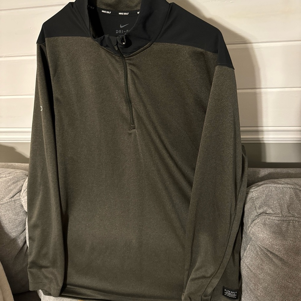 NIKE GOLF MENS XL GREY BLACK PULLOVER - Picture 4 of 6
